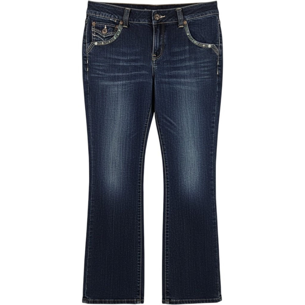 Venezia Size 22 Dark Wash Embellished Bootcut Jeans Western Cowgirl Boho